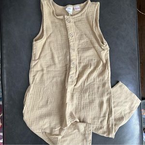 ZARA toddler gauze and cotton jumpsuit